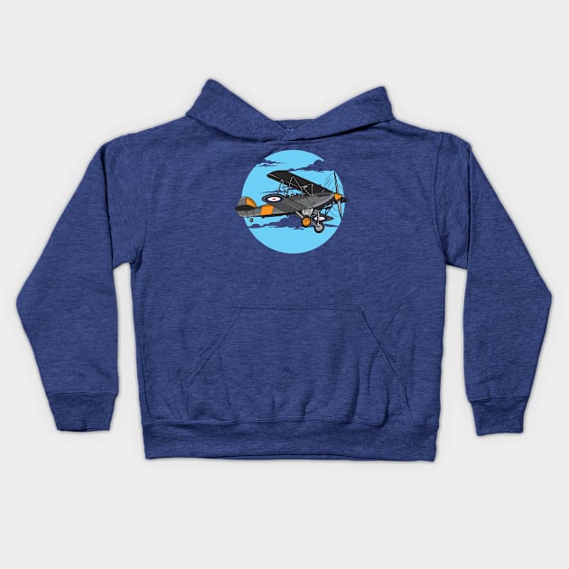 Vintage Classic Aircraft Kids Hoodie by Funky Aviation